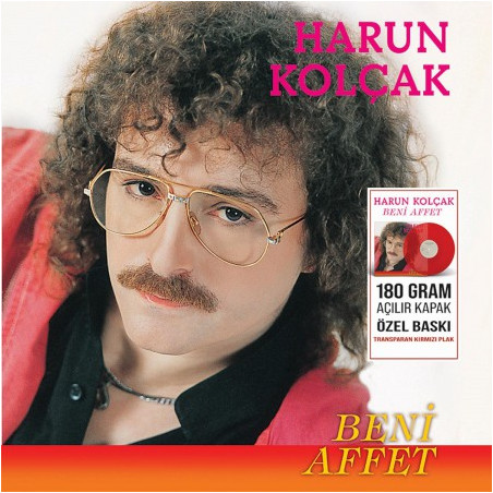 HARUN KOLÇAK – beni affet (kırmızı renkli plak)  (ön kapak)