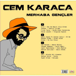 CEM KARACA, ÇEŞİTLİ SANATÇILAR – merhaba gençler  2LP (arka kapak)