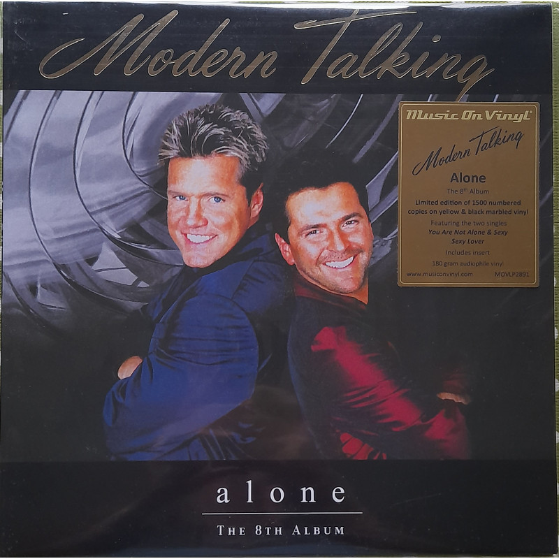 MODERN TALKING – Alone (The 8th. Album) (Limited,Numbered,YELLOW & BLACK MARBLED VINYL) 2LP