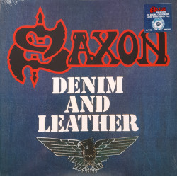 SAXON – Denim & Leather (Limited Edition BLUE with WHITE & GREY SPLATTER VINYL)