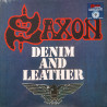 SAXON – Denim & Leather (Limited Edition BLUE with WHITE & GREY SPLATTER VINYL)