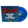 SAXON – Denim & Leather (Limited Edition BLUE with WHITE & GREY SPLATTER VINYL)