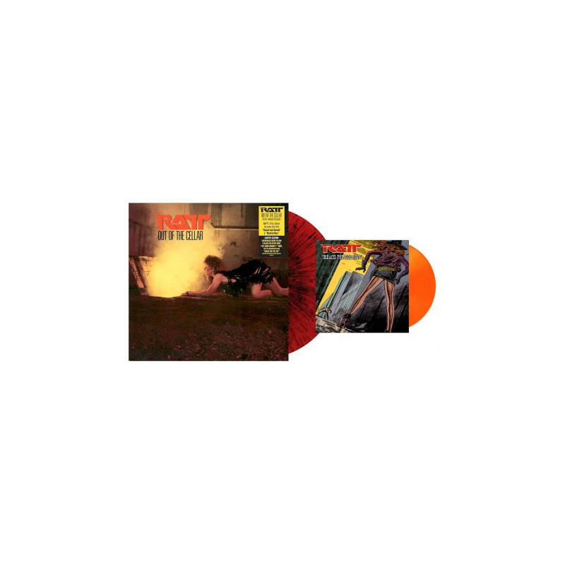 RATT – Out Of The Cellar (Limited Edition Lenticular Cover) RED & BLACK SPLATTER VINYL & NEON ORANGE 7’’ SINGLE
