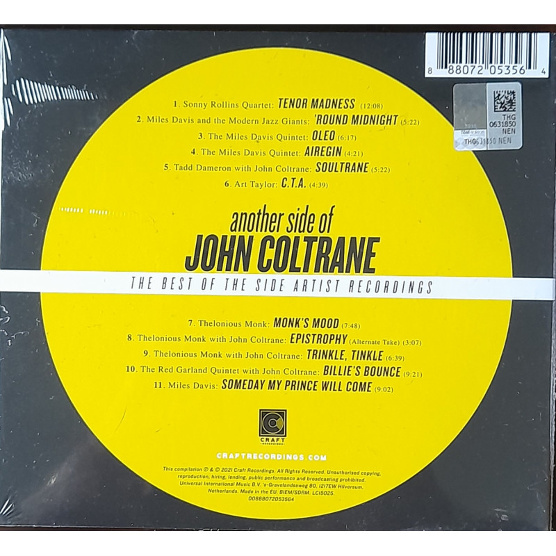 JOHN COLTRANE – another side of j. Coltrane