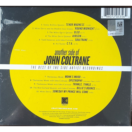 JOHN COLTRANE – another side of j. Coltrane    (arka kapak)