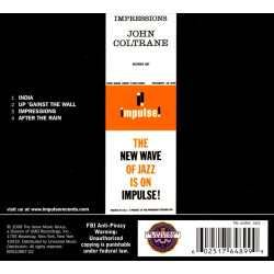 JOHN COLTRANE – impressions     (arka kapak)