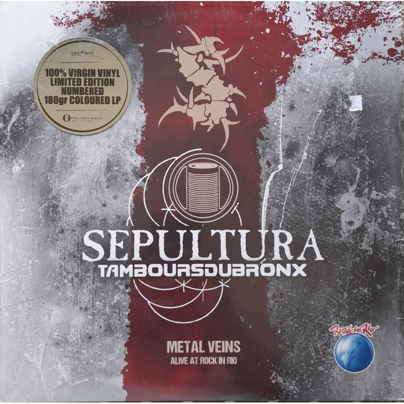 SEPULTURA & LES TAMBOURS DU BRONX – Metal Veins:Alive At Rock In Rio (LIMITED,NUMBERED,COLOURED)  2LP