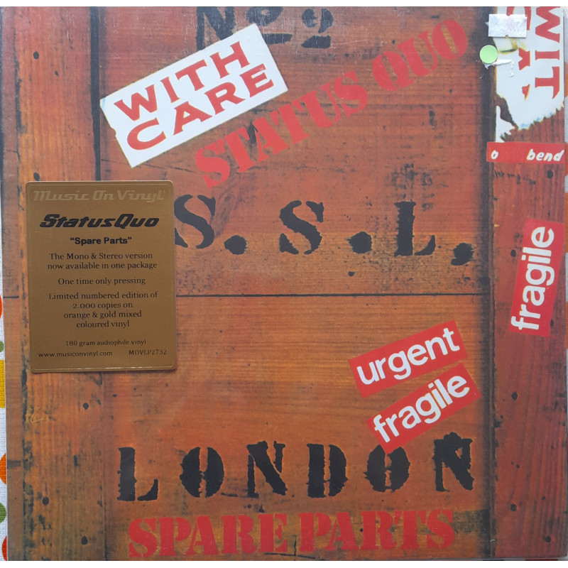 STATUS QUO – Spare Parts (Limited (2000 copies), Numbered, ORANGE & GOLD VINYL)  2LP