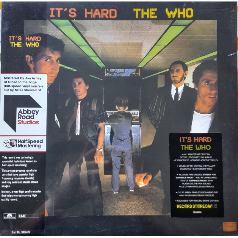 THE WHO – It’s Hard (40th.Anniversary Limited Edition ORANGE & YELLOW VINYL)  2LP