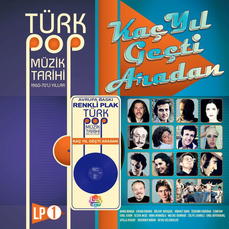 ÇEŞİTLİ SANATÇILAR - Türk Pop Müzik Tarihi 1960-1970'li yıllar vol.1 (RENKLİ PLAK)