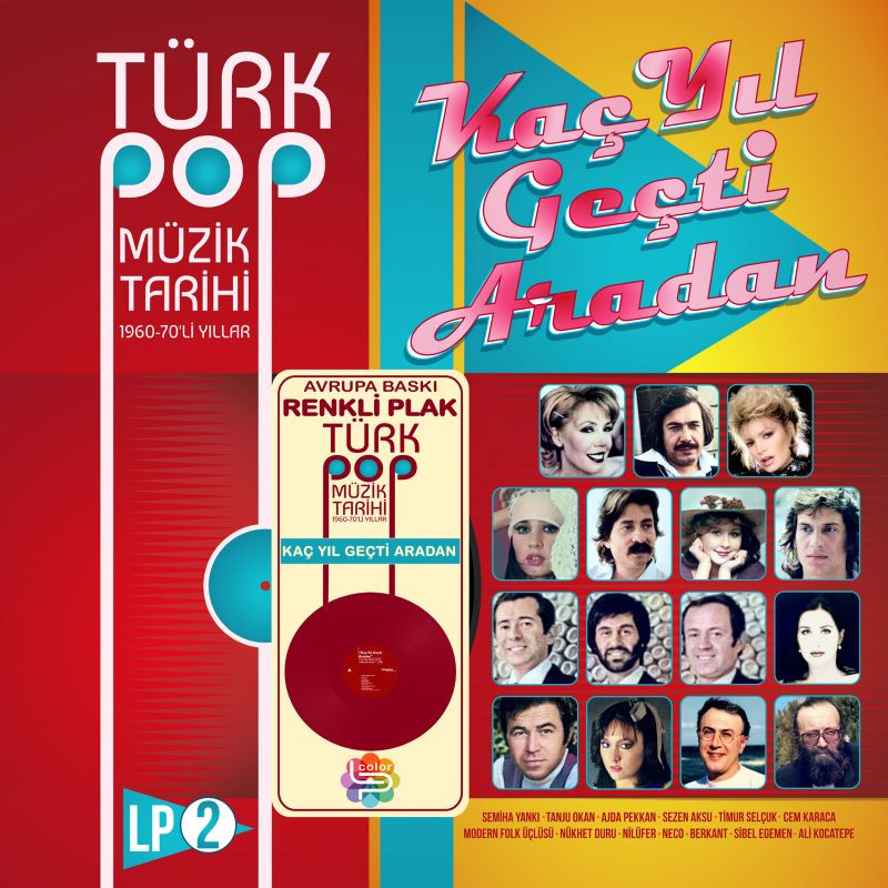 ÇEŞİTLİ SANATÇILAR - Türk Pop Müzik Tarihi 1960-1970'li yıllar vol.2 (RENKLİ PLAK)