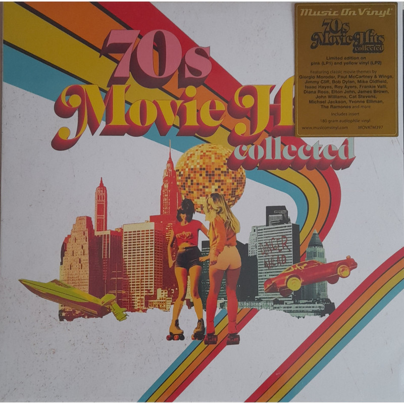VARIOUS ARTISTS – 70’s Movie Hits Collected (LIMITED EDITION, PINK & YELLOW  VINYL)  2LP