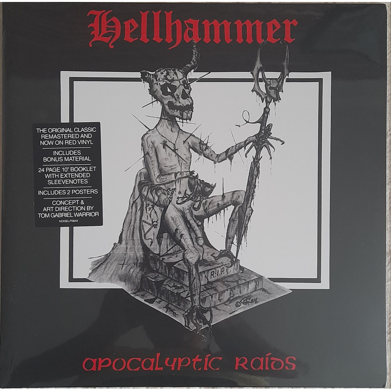 HELLHAMMER – Apocalyptic Raids (LIMITED EDITION RED VINYL 24 Page BOOKLET + 2 POSTERS)