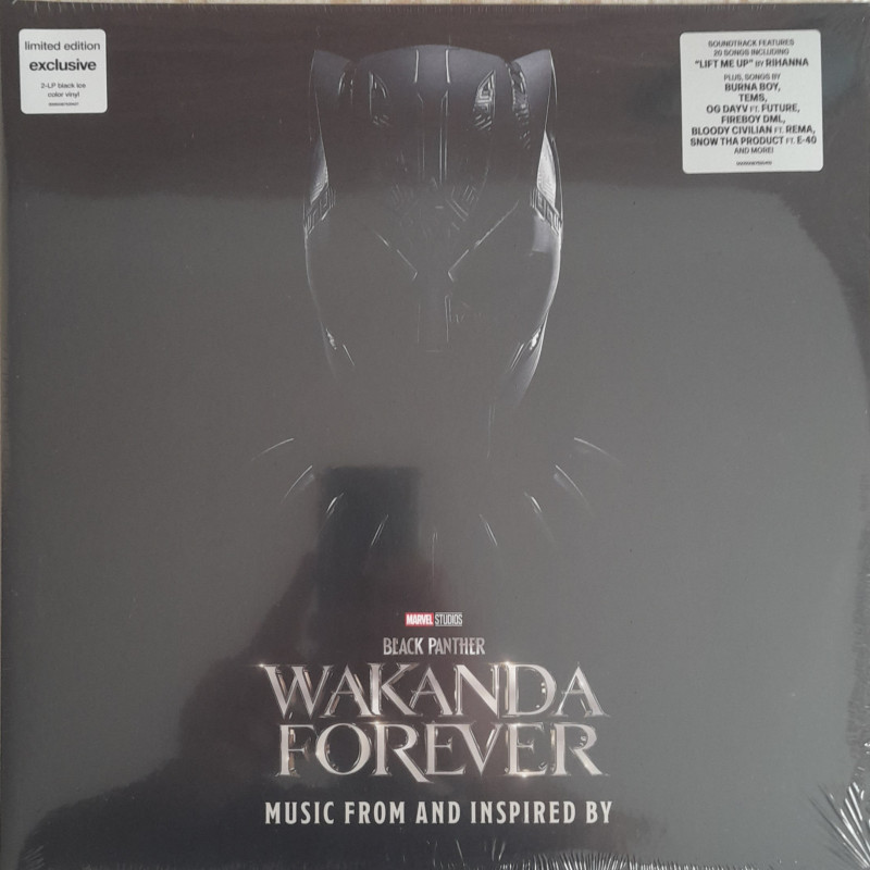 VARIOUS ARTISTS – Black Panther:Wakanda Forever   (OST) (LIMITED EDITION BLACK ICE VINYL)  2LP